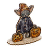 DIY Cross Stitch on Wood Kit "Halloween Cat"