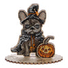 DIY Cross Stitch on Wood Kit "Halloween Dog"