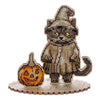 DIY Cross Stitch on Wood Kit "Halloween Cat"