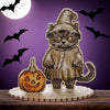 DIY Cross Stitch on Wood Kit "Halloween Cat"