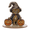 DIY Cross Stitch on Wood Kit "Halloween Cat"