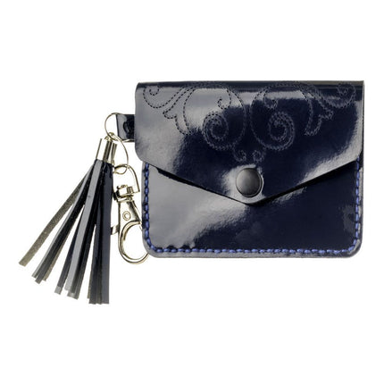 Bead Embroidery Charm Kit on Faux Leather – «Blue Wallet»