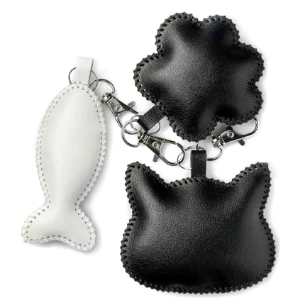 Bead Embroidery Charm Kit on Faux Leather – «Набір для вишивки бісером на штучній шкірі «Шарм для сумки – Котяче щастя» FLBB-183»