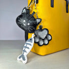 Bead Embroidery Charm Kit on Faux Leather – «Набір для вишивки бісером на штучній шкірі «Шарм для сумки – Котяче щастя» FLBB-183»