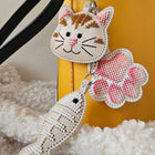 Bead Embroidery Charm Kit on Faux Leather – «Cat Joys»
