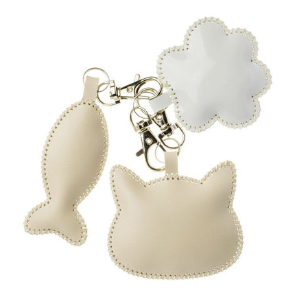Bead Embroidery Charm Kit on Faux Leather – «Cat Joys»