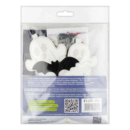 Bead Embroidery Charm Kit on Faux Leather – «Funny Ghosts»