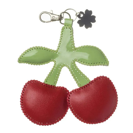 Bead Embroidery Charm Kit on Faux Leather – «Cherry »