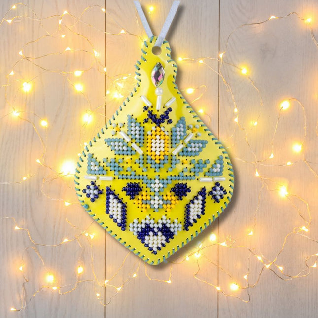 Beaded Embroidery Kit “Icicle Christmas Ornament”