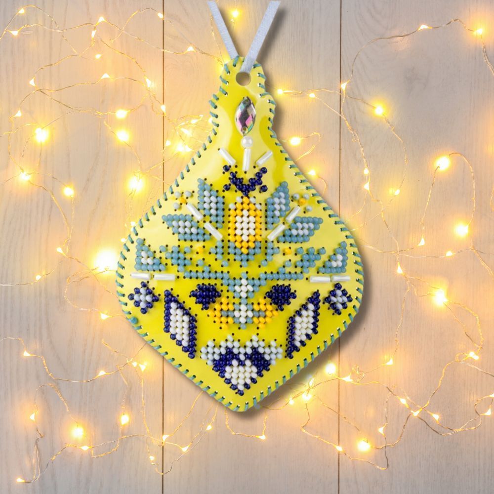 Beaded Embroidery Kit “Icicle Christmas Ornament”