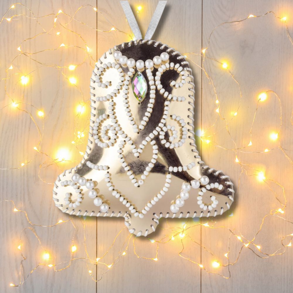 Beaded Embroidery Kit “Bell Christmas Ornament”