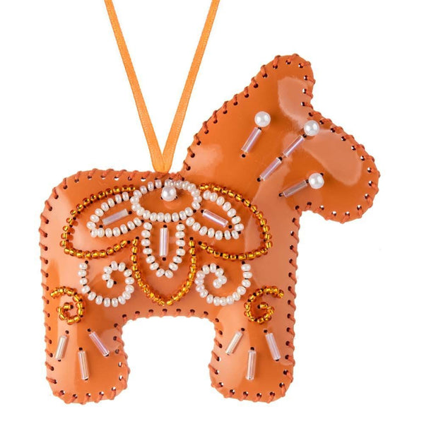 Beaded Embroidery Kit “Horse Christmas Ornament”