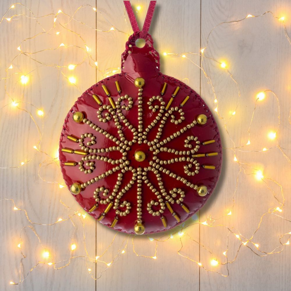 Beaded Embroidery Kit “Bauble Christmas Ornament”