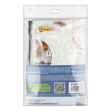 Beaded Embroidery Kit “Crescent Moon Christmas Ornament”