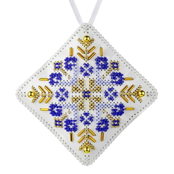 Beaded Embroidery Kit “Mini Pillow Christmas Ornament”