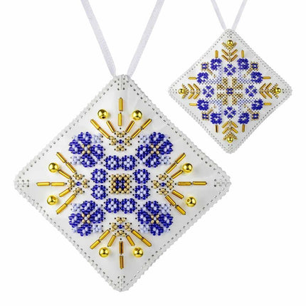 Beaded Embroidery Kit “Mini Pillow Christmas Ornament”