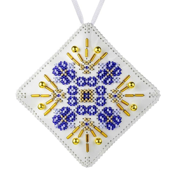 Beaded Embroidery Kit “Mini Pillow Christmas Ornament”