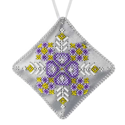 Beaded Embroidery Kit “Mini Pillow Christmas Ornament”