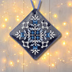 Beaded Embroidery Kit “Mini Pillow Christmas Ornament”
