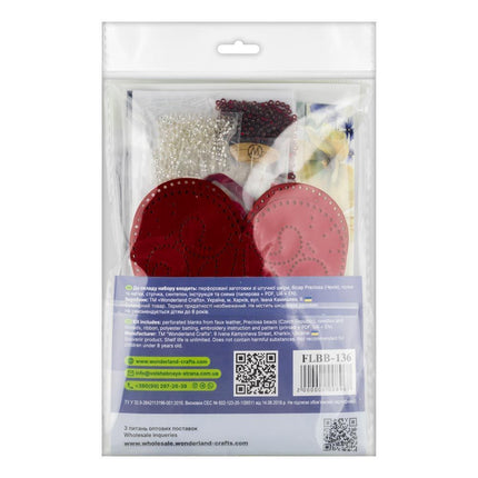 Beaded Embroidery Kit “Heart Christmas Ornament”