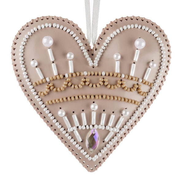 Beaded Embroidery Kit “Heart Christmas Ornament”