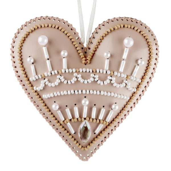 Beaded Embroidery Kit “Heart Christmas Ornament”