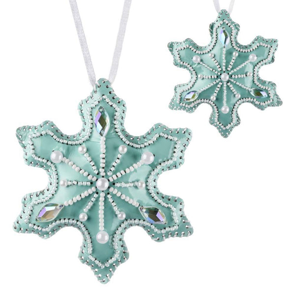 Beaded Embroidery Kit “Snowflake Christmas Ornament”