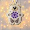 Beaded Embroidery Kit “Bear Christmas Ornament”