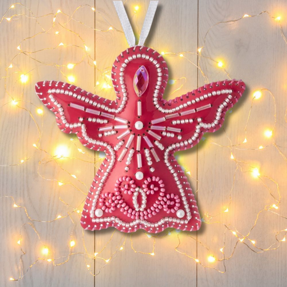 Beaded Embroidery Kit “Angel Christmas Ornament”