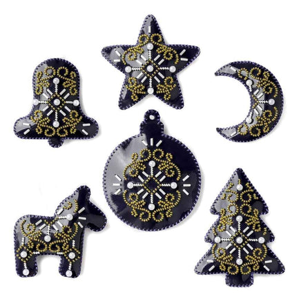 Beaded Embroidery Kit “Winter Symphony Christmas Ornaments”