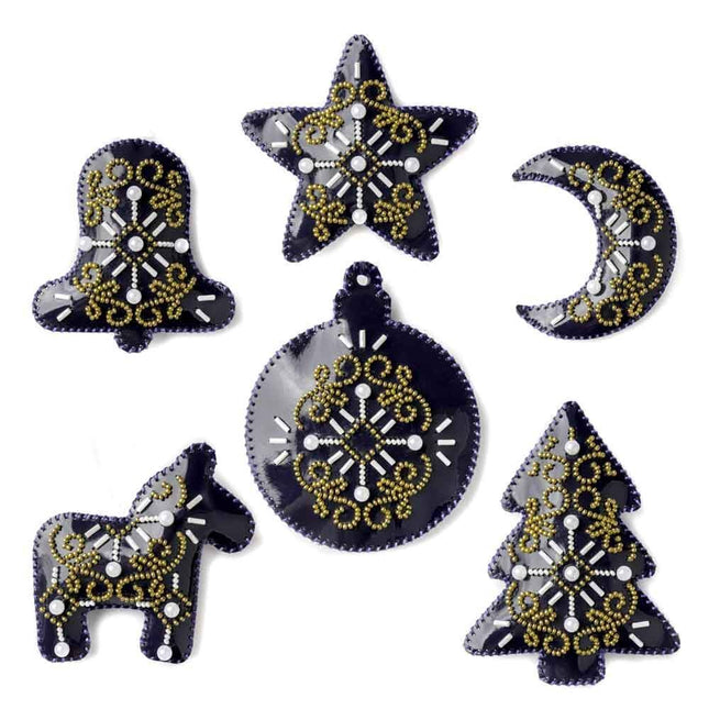 Beaded Embroidery Kit “Winter Symphony Christmas Ornaments”