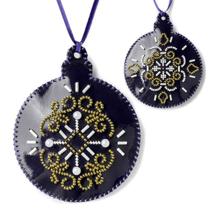 Beaded Embroidery Kit “Winter Symphony Christmas Ornaments”