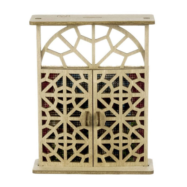 Wooden Window Embroidery Kit with Shutters «Balcony in Paris»