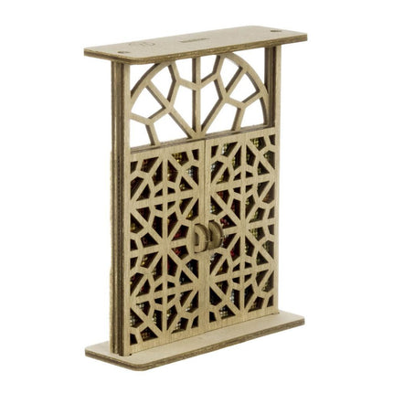 Wooden Window Embroidery Kit with Shutters «Bridge Through Autumn»