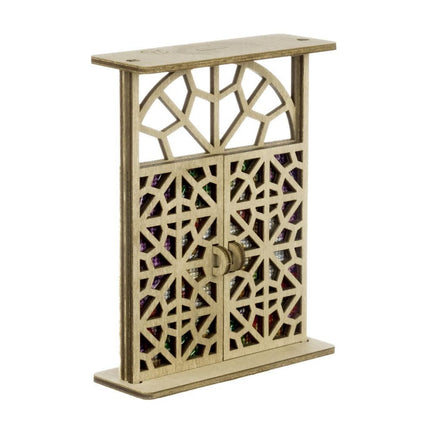 Wooden Window Embroidery Kit with Shutters «Festive Windowsill»