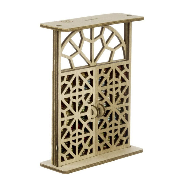 Wooden Window Embroidery Kit with Shutters «Quiet Beyond the Curtains»