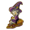 DIY Cross Stitch on Wood Kit "Little Witch In Purple"