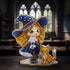 DIY Cross Stitch on Wood Kit "Little Witch In Blue"