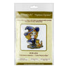 DIY Cross Stitch on Wood Kit "Little Witch In Blue"