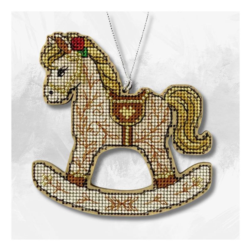DIY Christmas tree toy kit "Christmas Ornament – Rocking Horse"