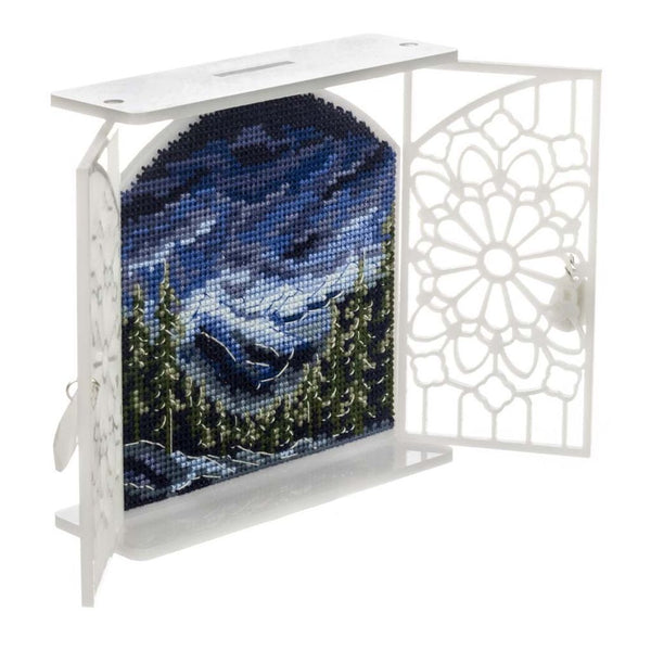 Cross stitch kit with Shutters «Night in the Mountains»