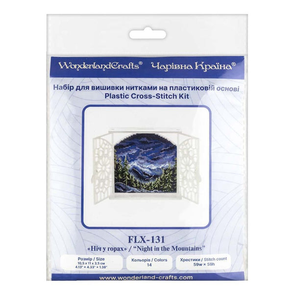 Cross stitch kit with Shutters «Night in the Mountains»