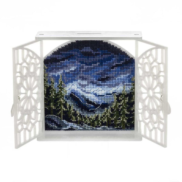 Cross stitch kit with Shutters «Night in the Mountains»
