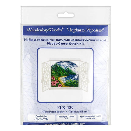 Cross stitch kit with Shutters «Tropical Shore»