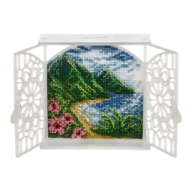 Cross stitch kit with Shutters «Tropical Shore»