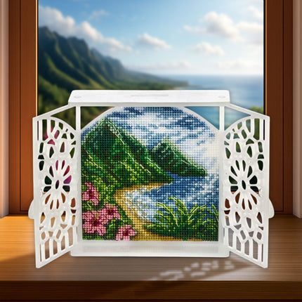 Cross stitch kit with Shutters «Tropical Shore»