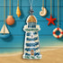 DIY Cross stitch kit "Christmas tree toy - Coastal Lighthouse"