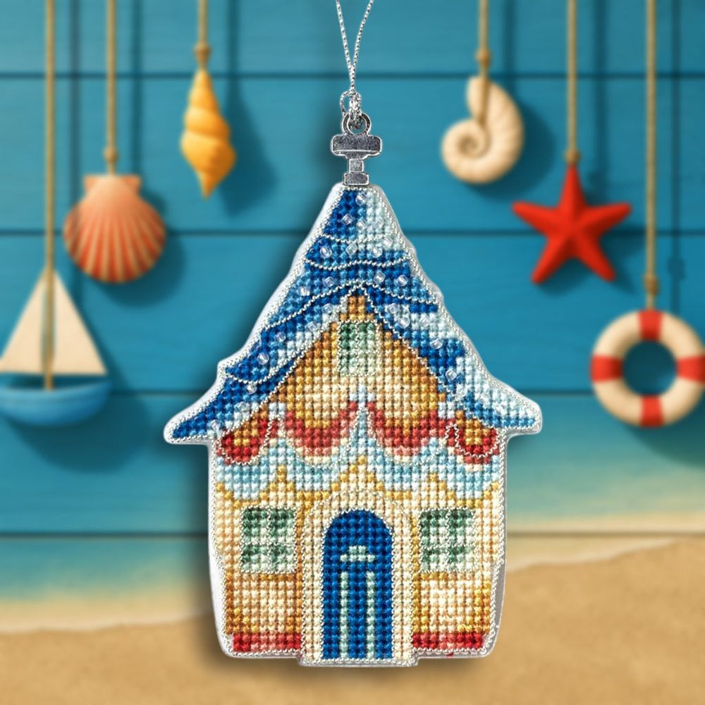 DIY Cross stitch kit "Christmas tree toy - House by the Sea"