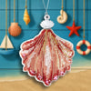 DIY Cross stitch kit "Christmas tree toy - Coral Shell"