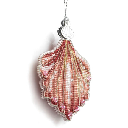 DIY Cross stitch kit "Christmas tree toy - Coral Shell"